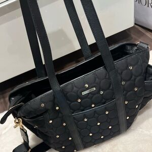 Rebecca Minkoff gold studded Marissa diaper bag in medium/large